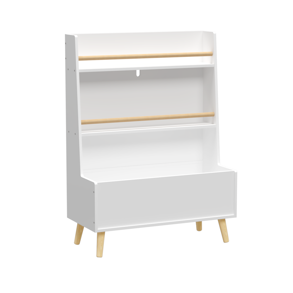 Brightly Kids Bookshelf & Toy Organizer