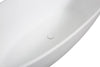 Luxury Soaking Stone Bathtub - Elegant Matte White Design