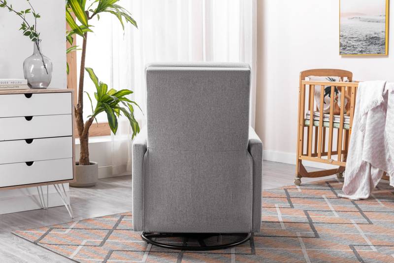 Cozy Gray Rocking Nursery Chair