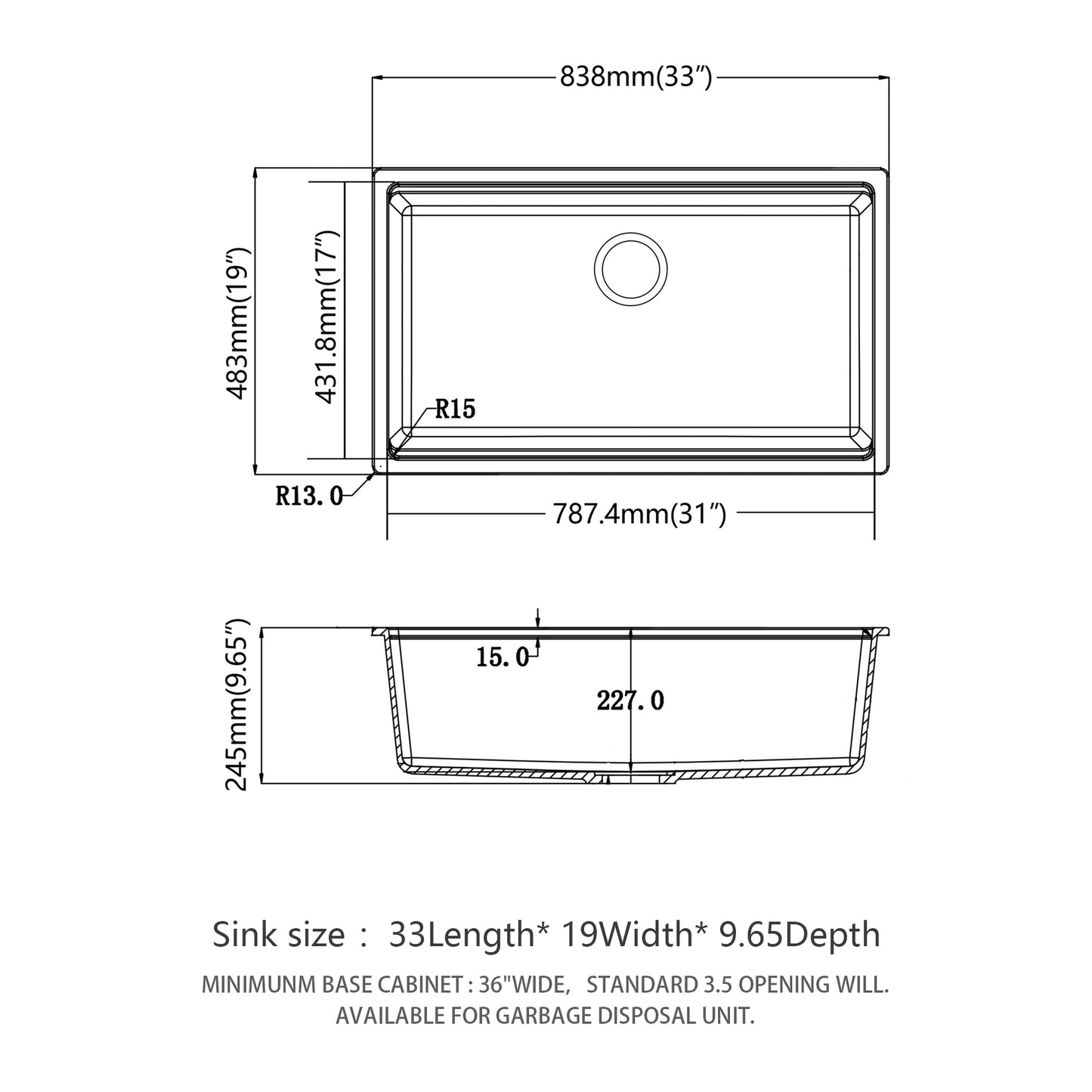 Sleek Black Quartz Workstation Sink