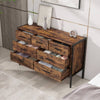 Rustic Chic Wooden Dresser with 7 Spacious Drawers