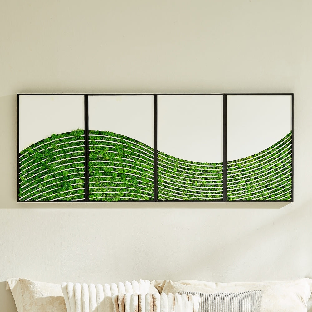 Mossy Wave Metal Wall Art Set