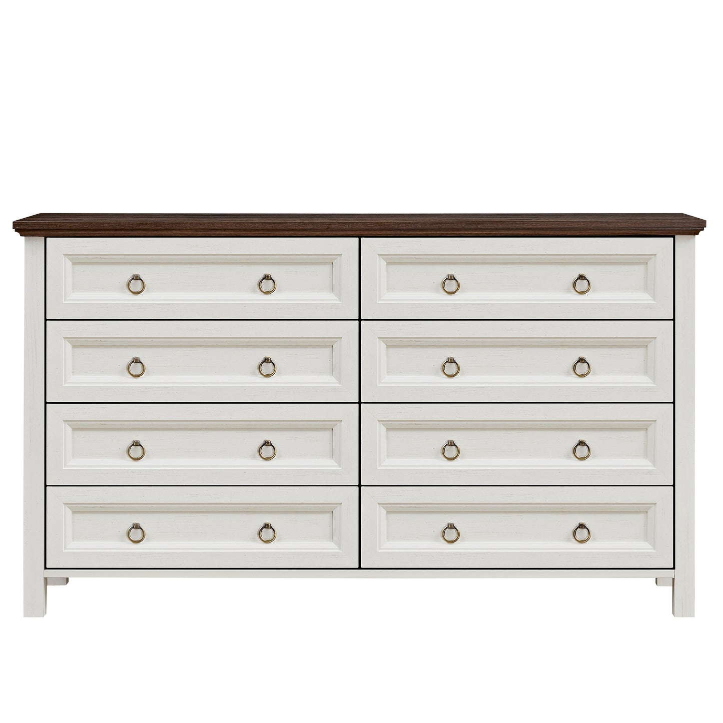 Rustic Farmhouse Tall Dresser with 8 Drawers