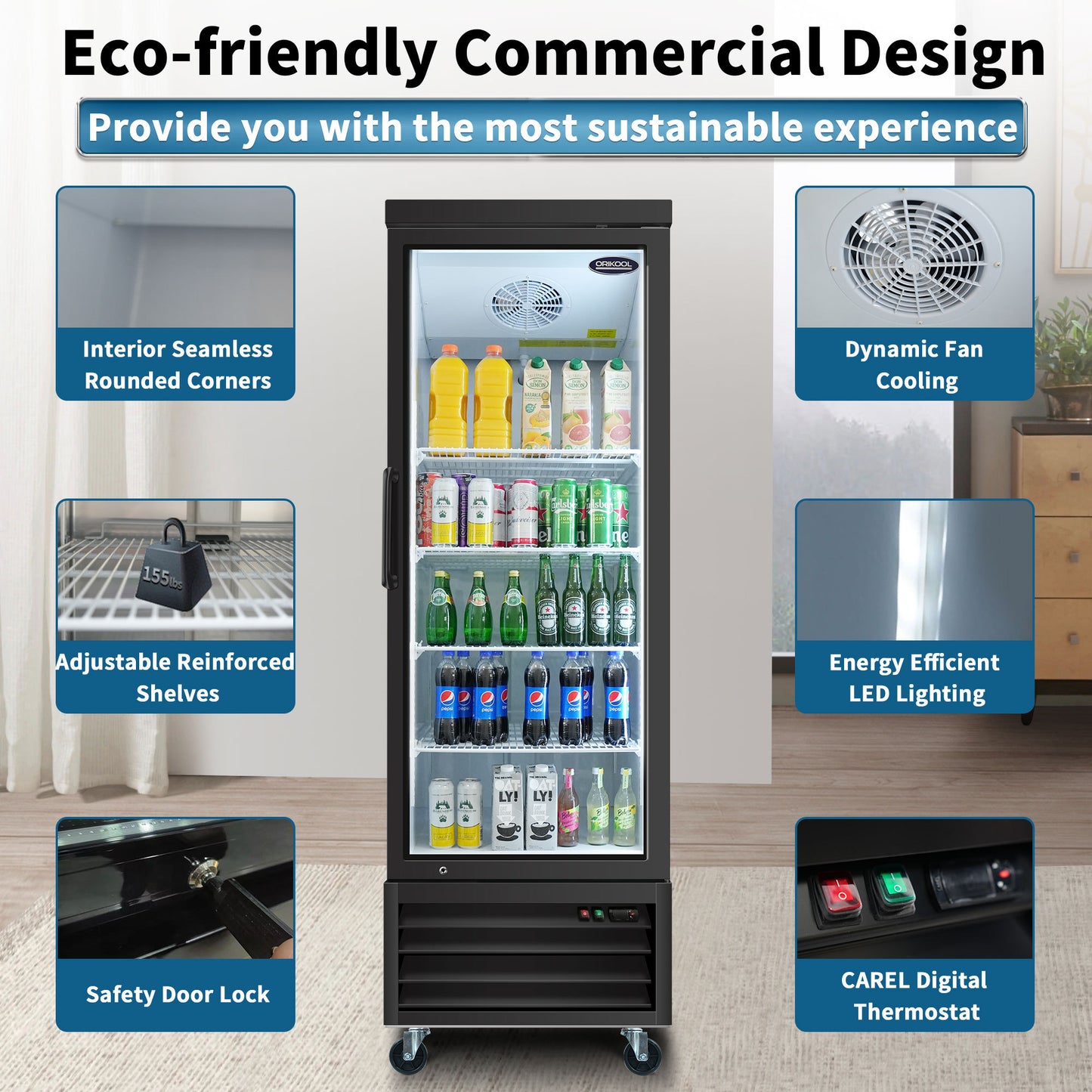 Chill & Showcase Glass Door Fridge