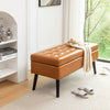 Stylish Leather Storage Bench
