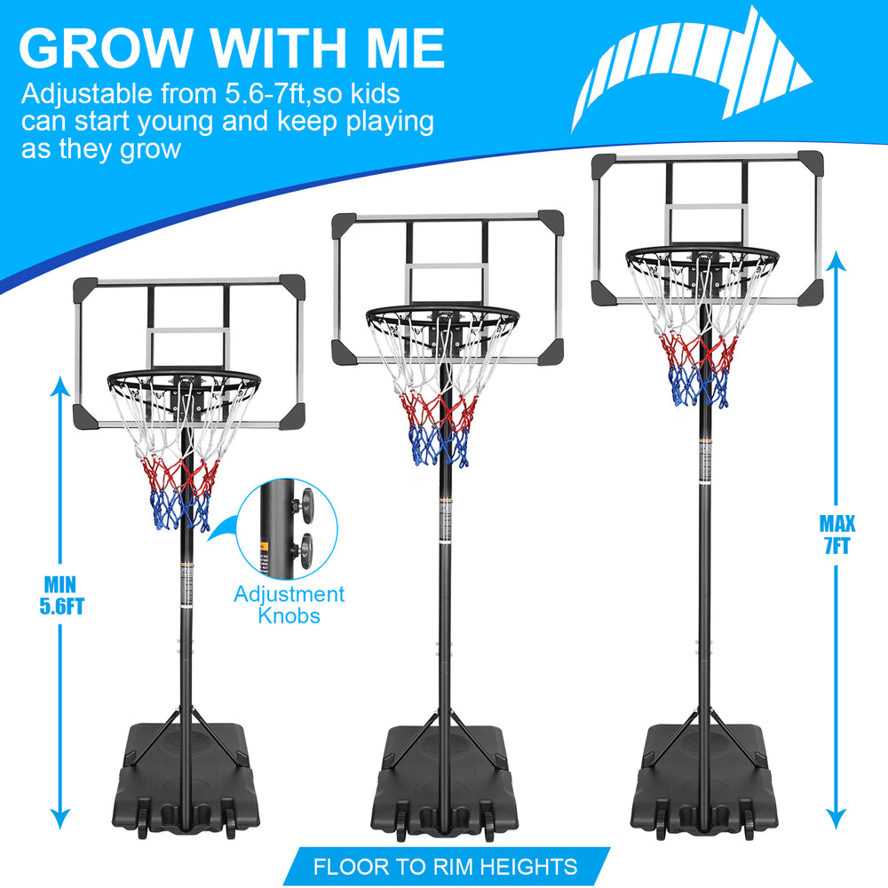 Easy-Adjust Portable Basketball Hoop for Kids