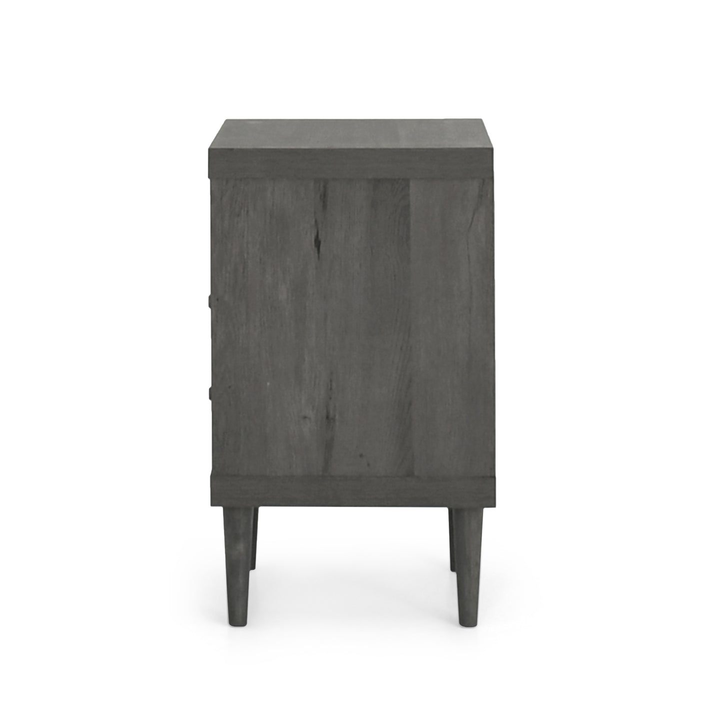 Sleek Double Drawer Nightstand