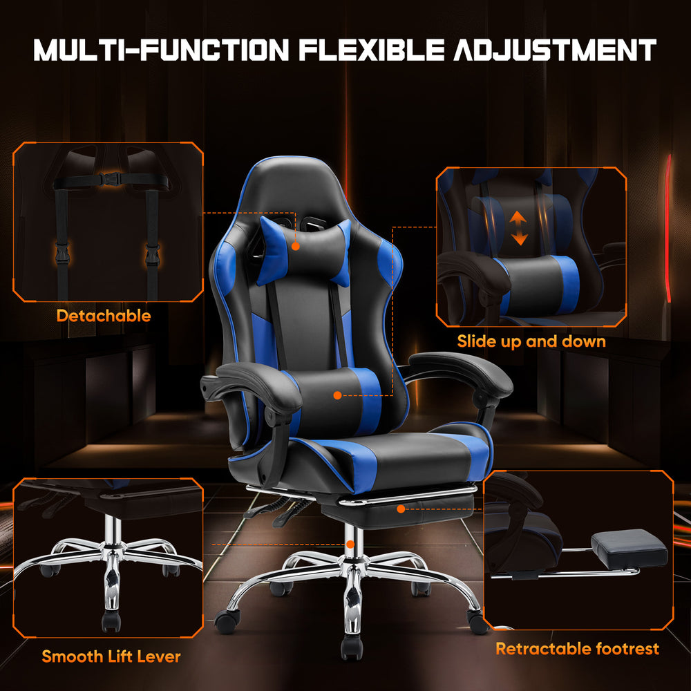 Ultimate Comfort Gamer Chair with Footrest