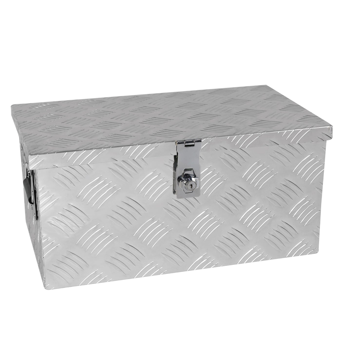 Silver Aluminum Tool Box for Trucks and Trailers - Secure Storage Solution!