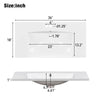 Chic Resin Vanity Sink with Three Faucet Holes