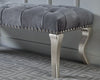 Chic Gray Tufted Bench with Nailhead Accent