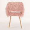 Chic Pink Faux Fur Makeup Chair