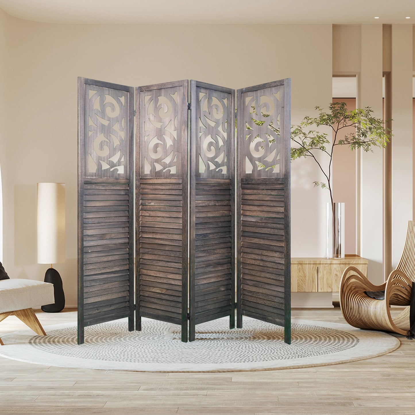 Chic Wooden Room Divider