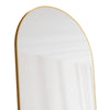 Chic Arched Gold Wall Mirror - Perfect for Makeup or Display