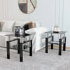 Chic Black Glass Square Tables - Perfect for Your Living Room!