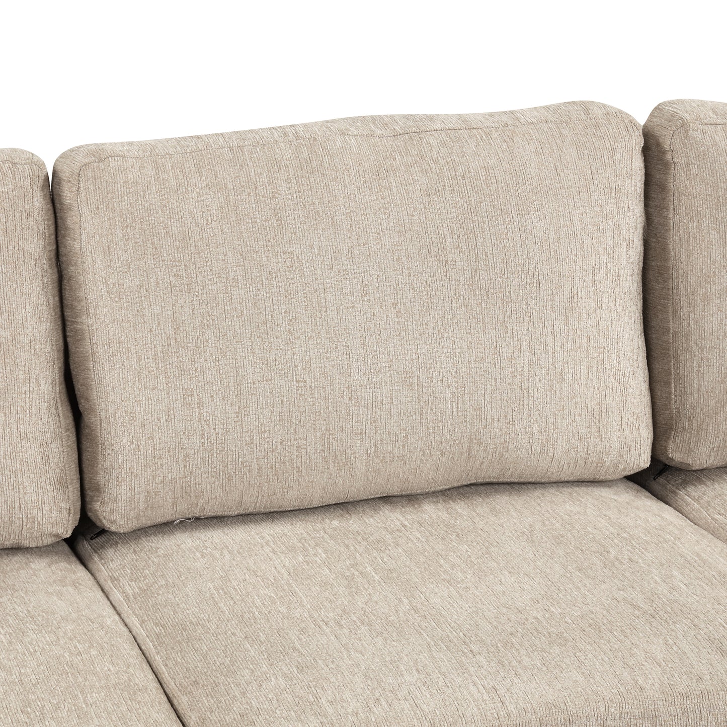 Cozy L-Shaped Sofa with Storage, Cup Holders, and USB Ports - Beige