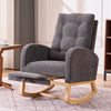 Cozy Accent Rocking Chair with Footrest