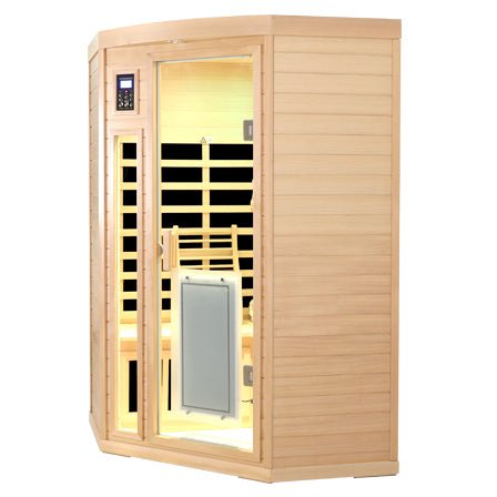 Cozy Corner Sauna with Low EMF & Heating Panel