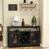 Chic Black Glass Door Buffet & TV Console