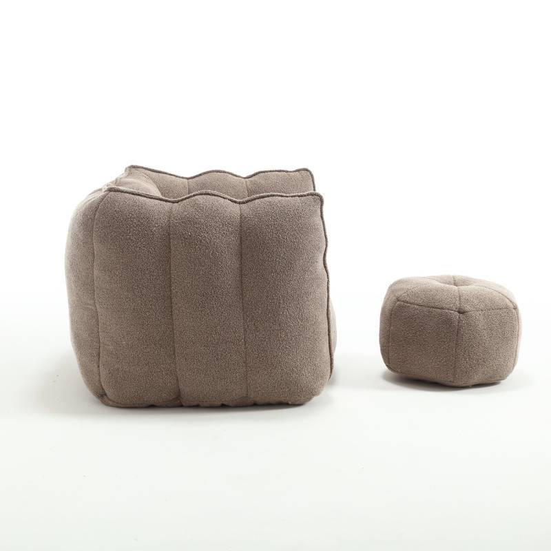 Cozy Foam Bean Bag Chair & Footstool