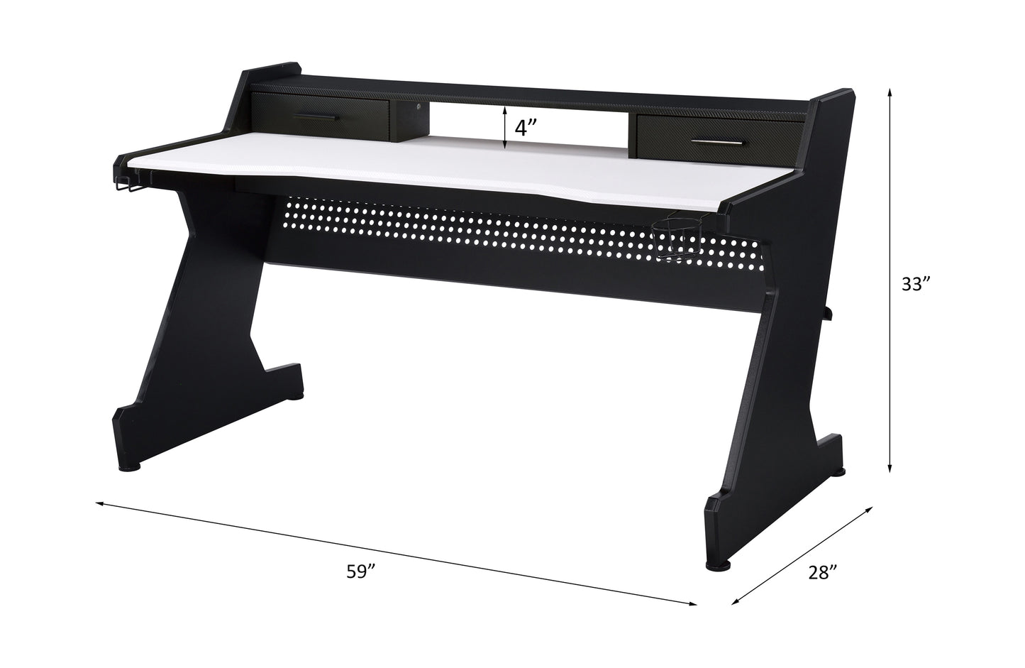 Stylish Dual-Drawer Gaming Desk