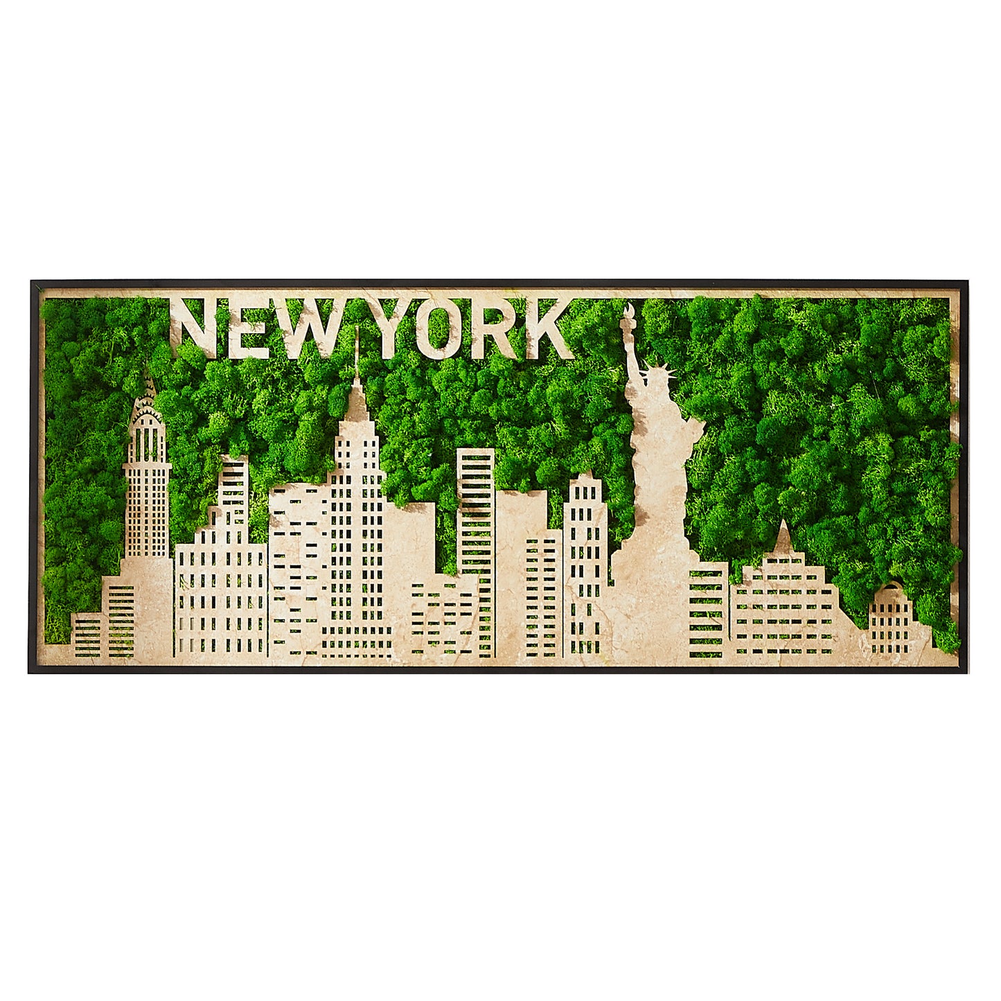 New York Skyline Moss Art