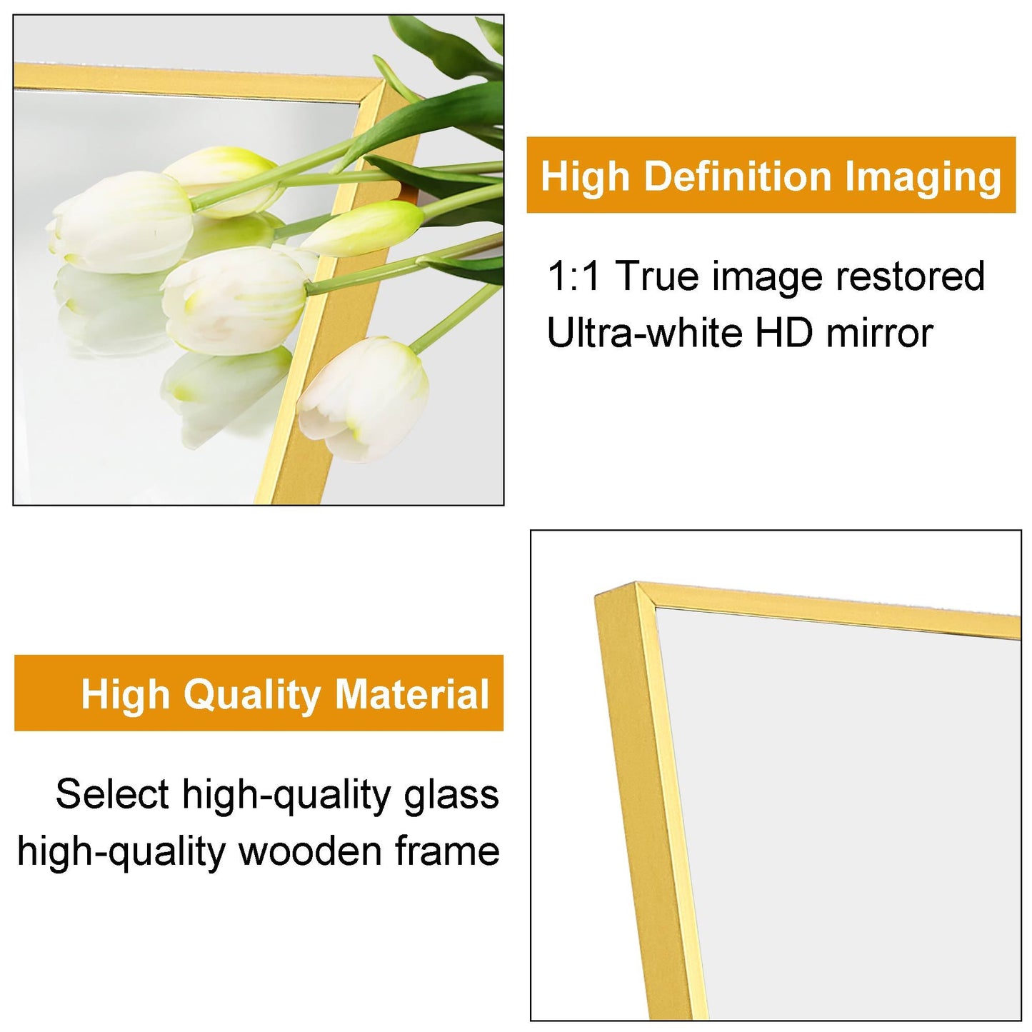 Sleek Full-Length Aluminum Mirror