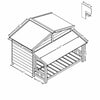 Cozy Cabin Dog House with Porch