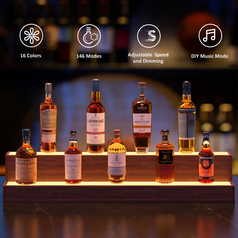 Glow-Up Bottle Shelf for Home Bars