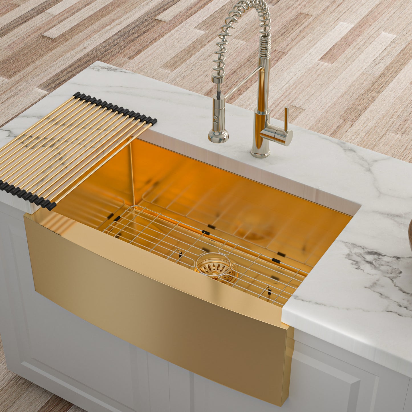 Stylish Gold Apron Sink