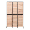 Natural Wooden Folding Room Divider - Stylish Privacy Screen