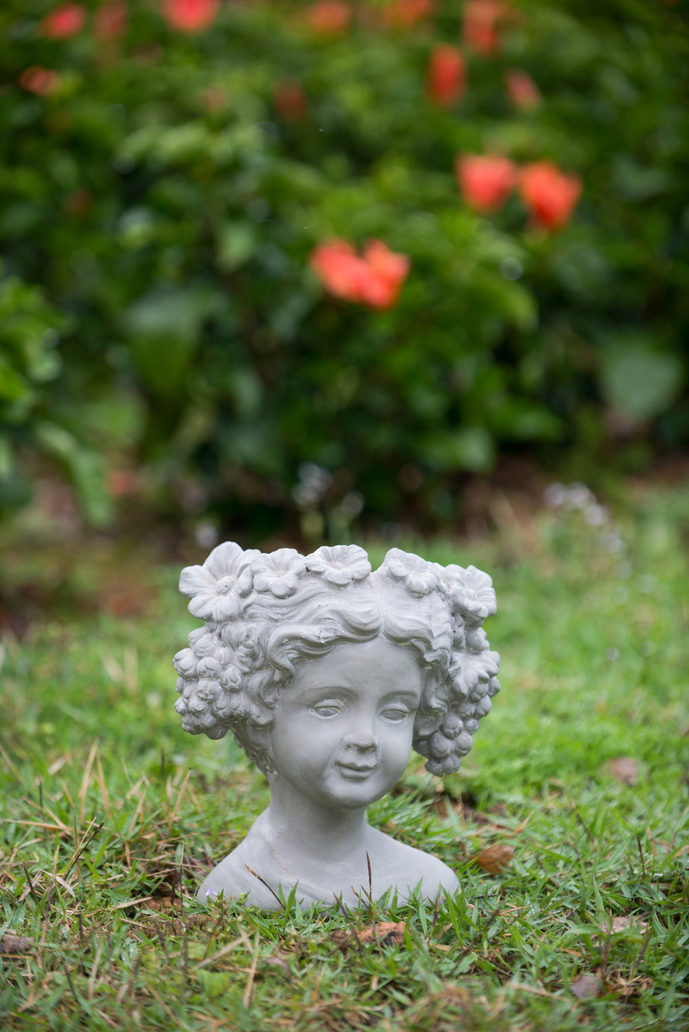 Chic Cement Bust Planter for Home & Garden