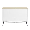 Chic White & Oak 6-Drawer Dresser