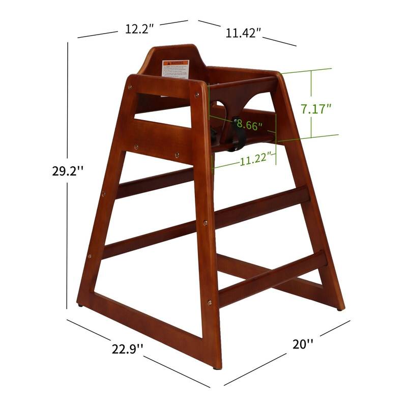 Walnut Baby Booster Chair - Easy Clean & Grow with Your Little One