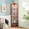 Charming Light-Up Corner Curio Cabinet