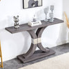 Chic Gray Wood Foyer Table