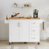 Versatile Rolling Kitchen Island with Drop Leaf и Storage Solutions