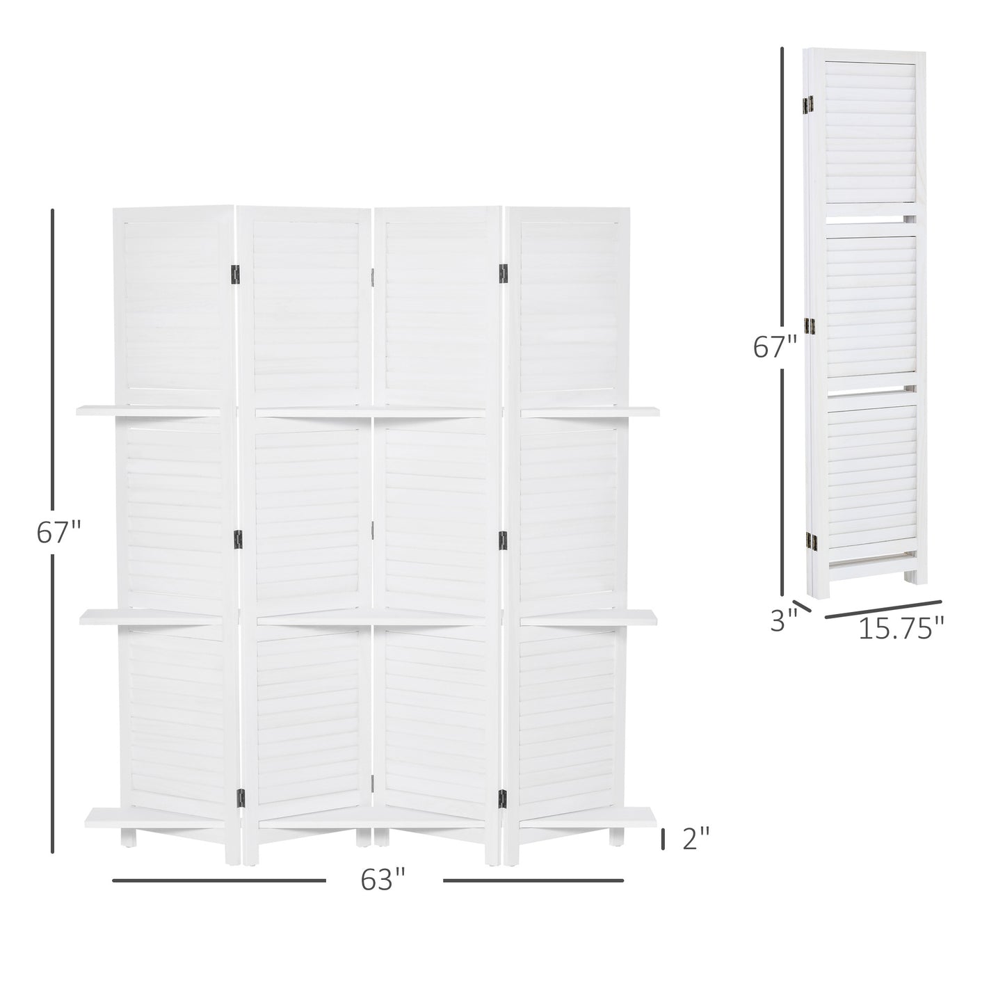 Versatile Wood Room Divider & Shelving System