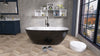 Elegant Oval Freestanding Soaking Tub with Chrome Drain