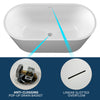 Classic Oval Freestanding Soaking Tub - Luxurious White Design