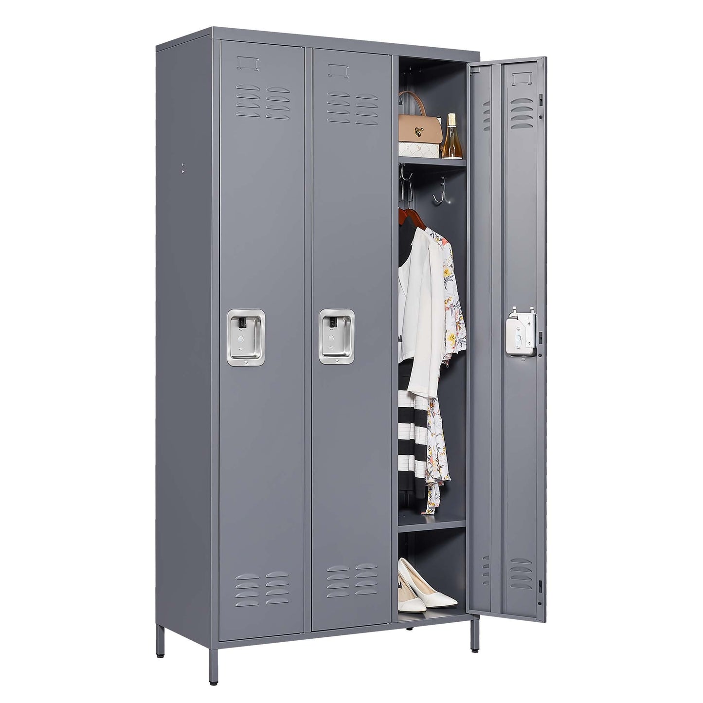 Stylish Metal Lockers with Secure Lock for Home, Gym, Office, and More!