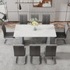 Chic White Marble Dining Table