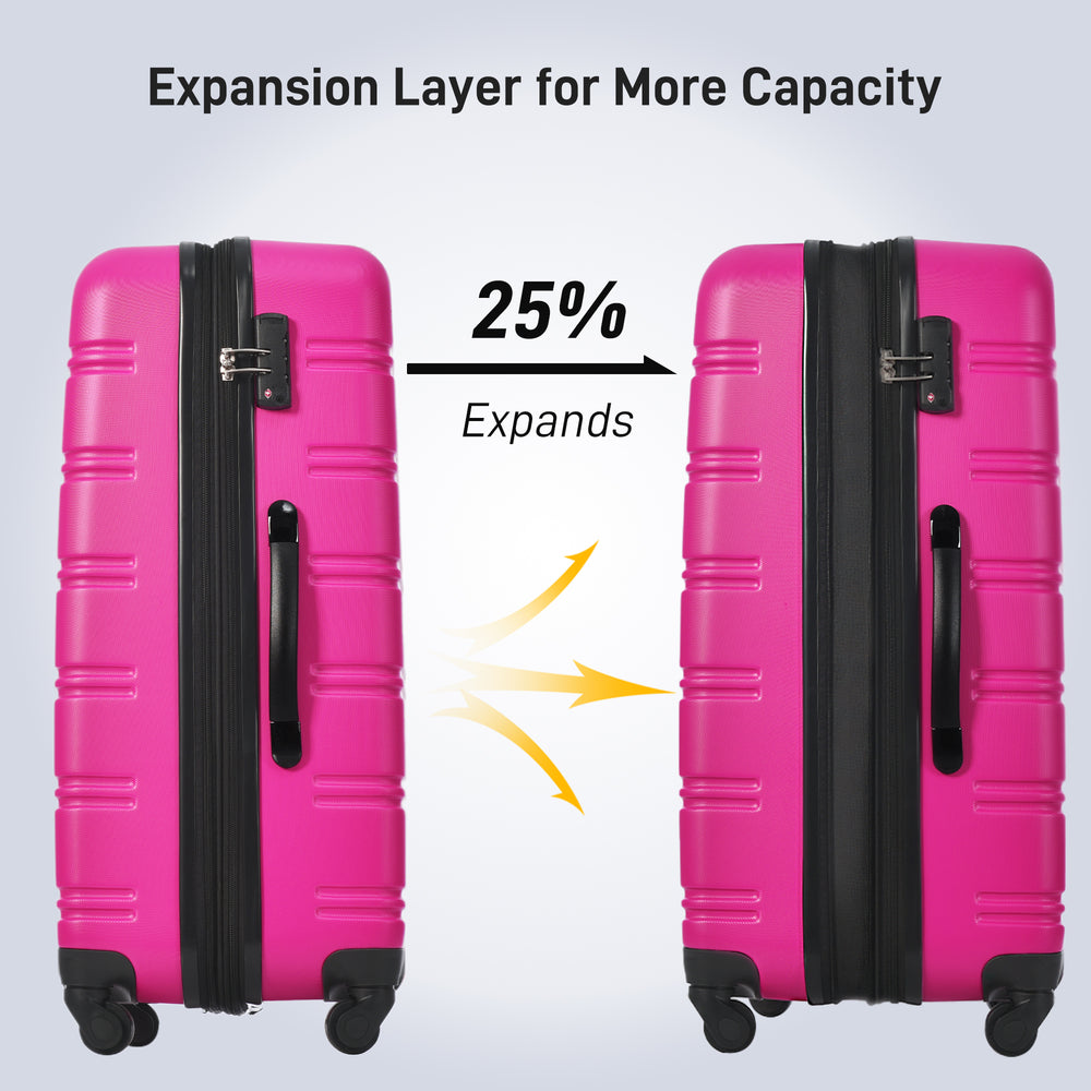 Travel Pro: Hardside Spinner Luggage Set with TSA Lock