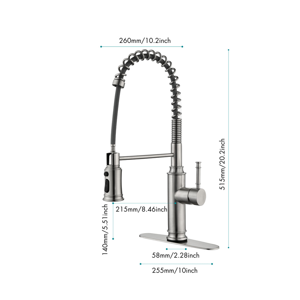 Sleek Pull-Down Kitchen Faucet with Sprayer