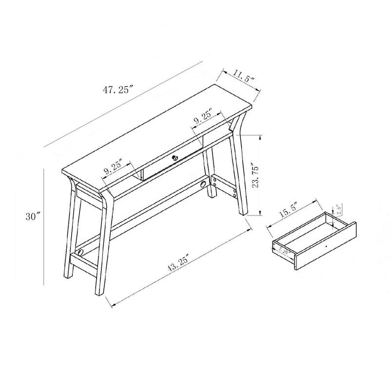Chic Red Cocoa Console Table