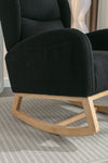 Cozy Teddy Rocking Chair with Stylish Wood Legs