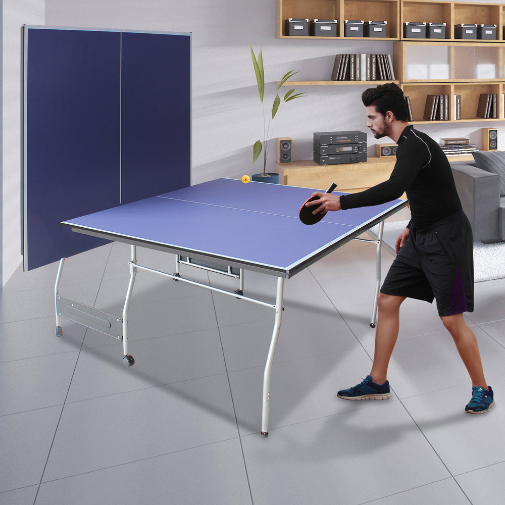 Easy Set-Up Ping Pong Table - Foldable & Portable Game for Indoors and Outdoors