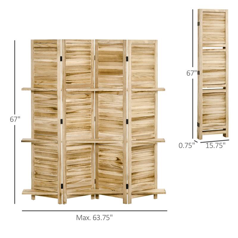 Cozy Divider – Stylish Wood Privacy Screen with Shelves