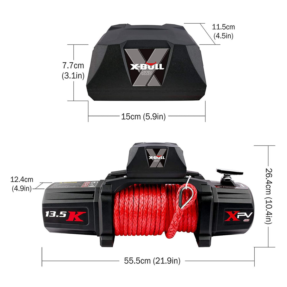 X-BULL Heavy-Duty Electric Winch with Synthetic Rope - Perfect for Jeeps & Trucks!