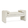 Chic Beige Linen Storage Stool